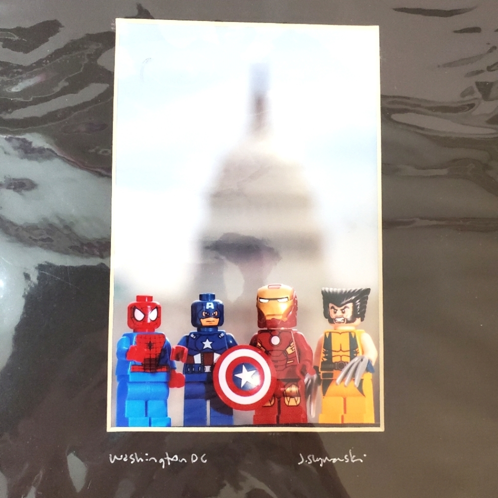 Lego Marvel Figures print - Spiderman,  Captain America, Iron Man, & Wolverine